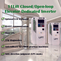 11LIFT Series Elevator Inverter | Closed Loop | 4KW | UPS & Dual CPU | For Passenger & Cargo Elevators