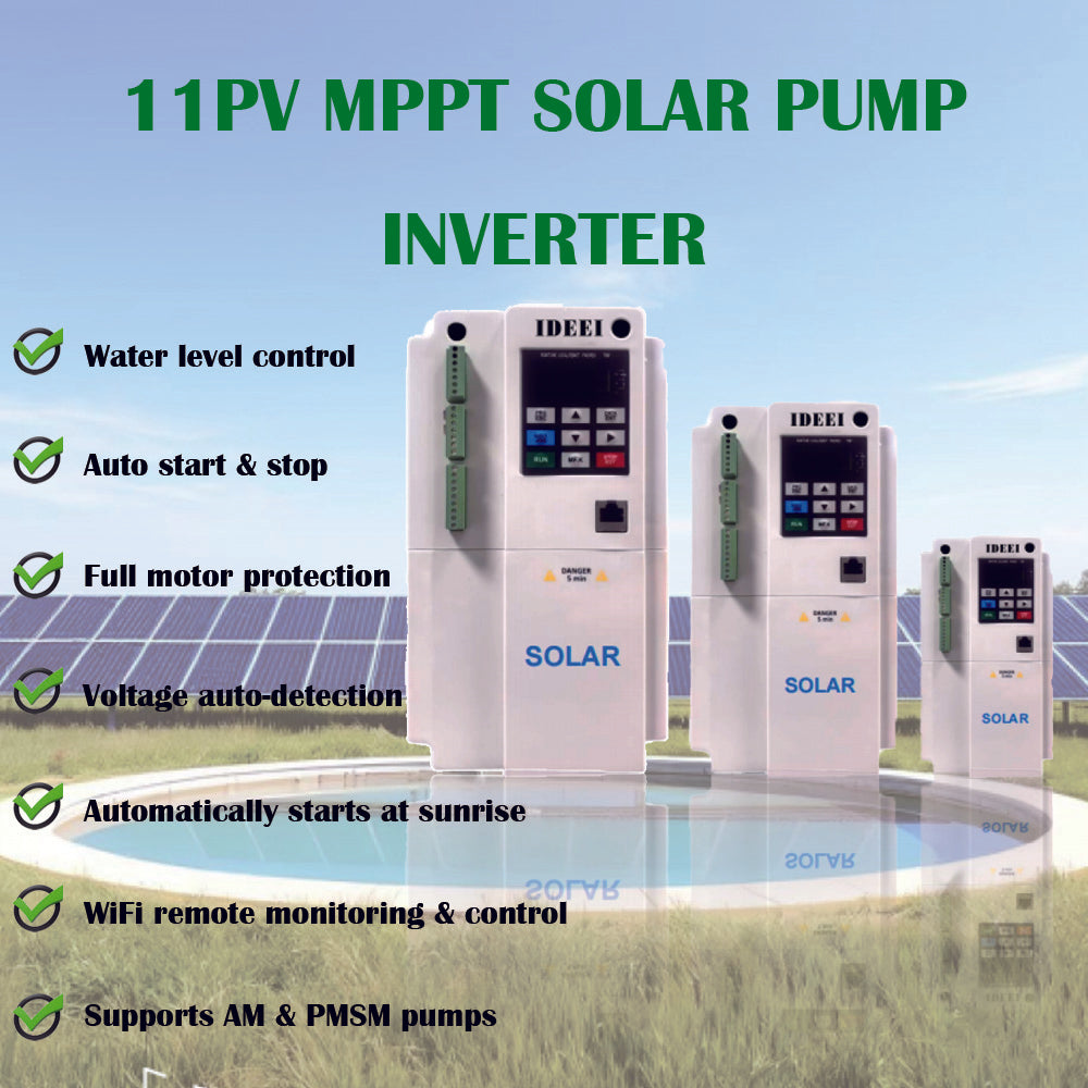 11PV MPPT Solar Pump Inverter | AC/DC Hybrid | 37KW | WiFi Control | Water Level Port | High Efficiency for PV Pumping Systems