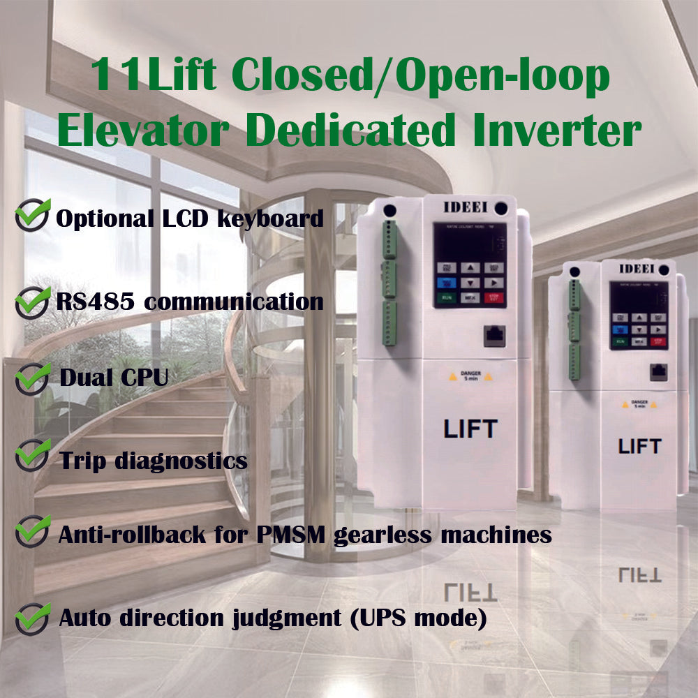 11LIFT Series Elevator Inverter | Open Loop | 30KW | UPS & Dual CPU | For Passenger & Cargo Elevators